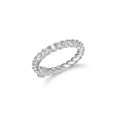 STERLING SILVER CZ BAND