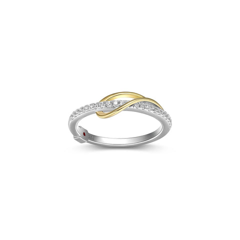 ELLE S/S GLD PLT CZ SZ 6