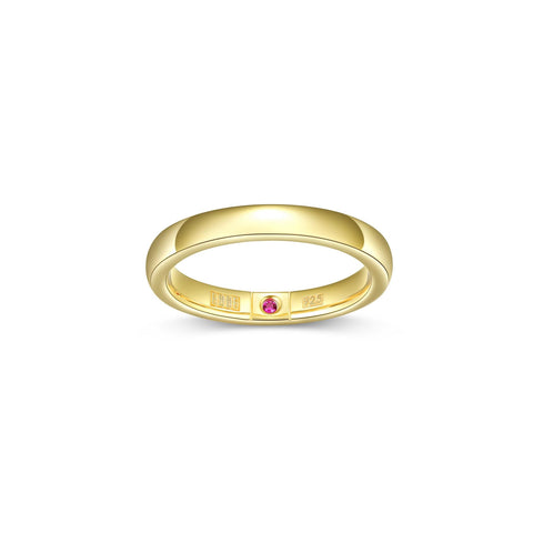 ELLE S/S GLD PLT 3MM SZ 8