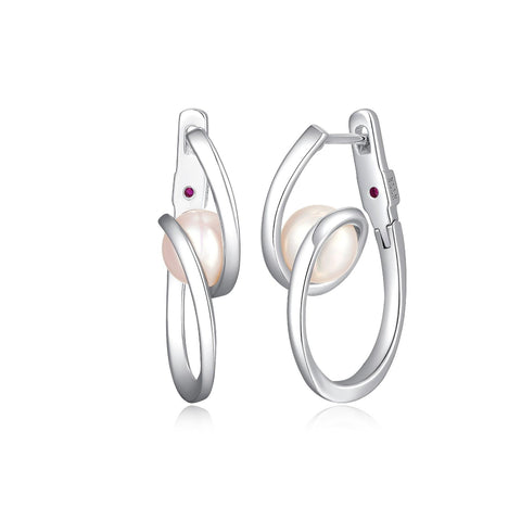 ELLE LUNA PEARL HOOP