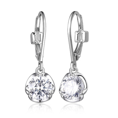 S/S  CZ DROP EARRINGS