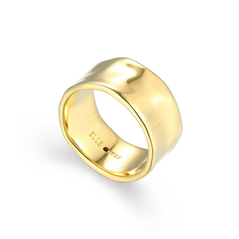 S/S WIDE GOLD PLATED RING