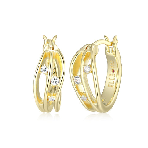 S/S GP 15MM HOOP EARRINGS
