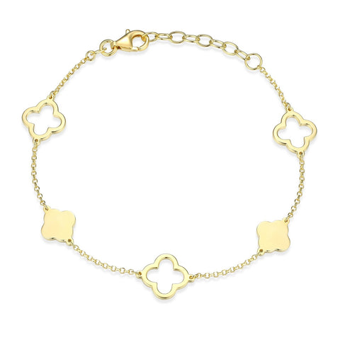 S/S GP CLOVER BRACELET 6.5+1"