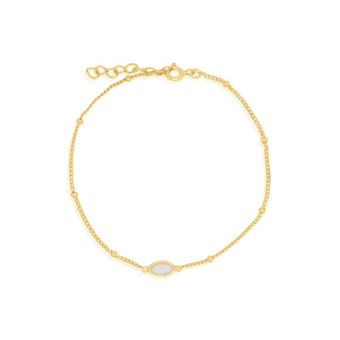 Aurora sterling silver gold vermeil opal bracelet