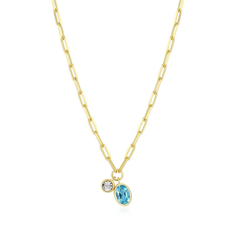 MONTE LUNA S/S GP DEC AND LGD .021CTW NECKLACE