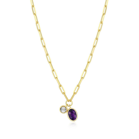 MONTE LUNA S/S GP FEB AND LGD .021CTW NECKLACE