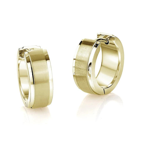 GOLD IP STAINLESS STEEL POLISHED CENTRE BRUSHED HUGGIES