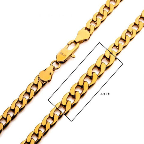 INOX 4MM 18K GLD PLT