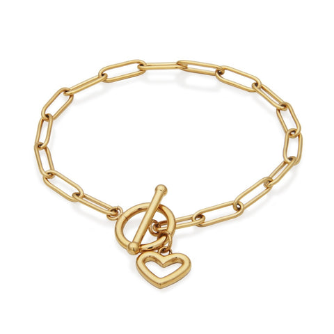 SteelX st steel IP gold heart bracelet
