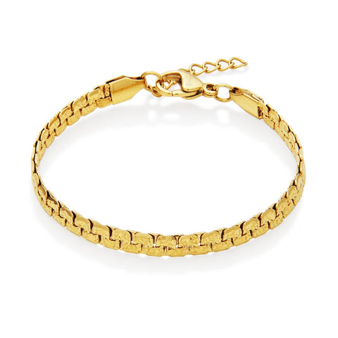 SteelX st steel IP gold texture bracelet