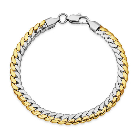 SteelX st steel IP gold curb bracelet