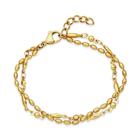 SteelX st steel IP gold double bracelet