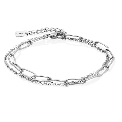 SteelX st steel layered link bracelet