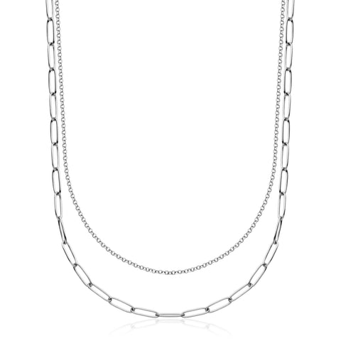 SteelX st steel polished layered link chain
