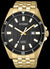 Mens 42 mm citizen gold tone quartz watch