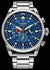 Mens citizen eco drive watch with blue chronograph