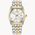 Mens two tone citizen eco drive watch with date