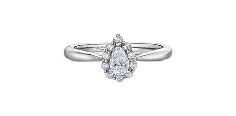 18KW .31CT MLD CN DI PEAR