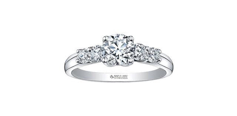 18 karat white gold .51 carat Canadian diamond engagement ring