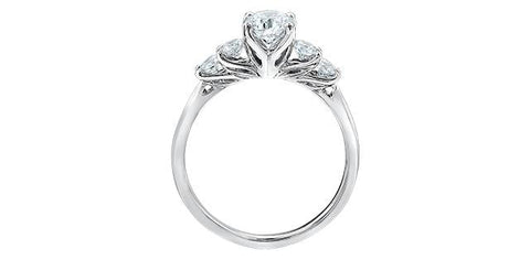 18 karat white gold .51 carat Canadian diamond engagement ring