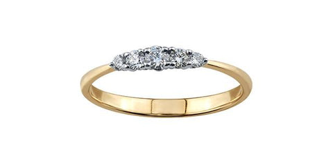 10 KARAT YELLOW & WHITE GOLD DIAMOND RING