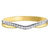 10k yellow & white gold diamond band