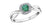 10kw emerald &.072tdw  may birthstone ring
