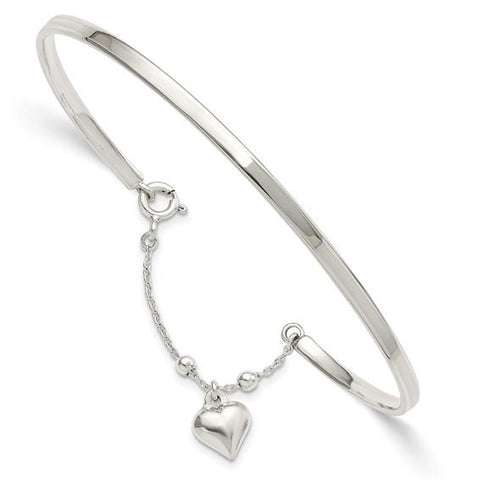 S/S HRT BANGLE ANKLET