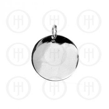 S/S ROUND TAG PEND 25MM