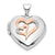 Sterling silver mini diamond heart locket