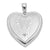 Sterling silver diamond heart locket with wings