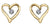 10 karat yellow gold diamond heart earrings