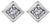 10 karat white gold diamond stud earrings  563-10875