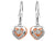 Fire & ice canadian diamond   heart earrings