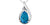 10 karat white gold blue topaz & diamond pendant