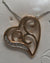 10kw & rose dia.015ct hrt pend forever jewellery