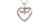 10 karat white & rose gold Maple Leaf Canadian diamond heart pendant.