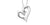 Maple leaf canadian diamond heart pendant