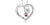 Maple leaf canadian diamond & ruby heart pendant.