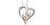10 karat white & rose gold Canadian diamond heart pendant  583-11721