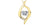 10 karat yellow gold dancing diamond pendant