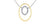 10K yellow & white gold diamond oval necklace.