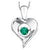 Sterling silver pulse heart birthstone for may