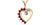 10 karat yellow gold ruby & diamond heart pendant