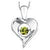 Sterling silver pulse heart birthstone for august