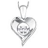 S/S HEART W WHT TOPAZ