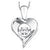 Sterling silver Pulse heart birthstone for April