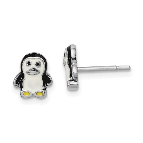 S/S ENAMEL PENGUIN EARS