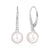 Sterling silver & cubic zirconia pearl earrings